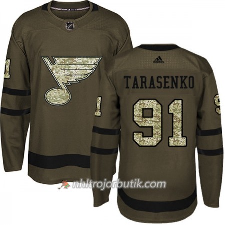 Män Ishockey St. Louis Blues Tröja Vladimir Tarasenko 91 Adidas 2017-2018 Camo Grön Authentic
